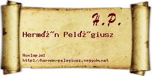 Hermán Pelágiusz névjegykártya